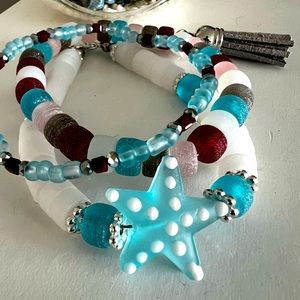 Blue Glass Starfish by Birdie Rain Design